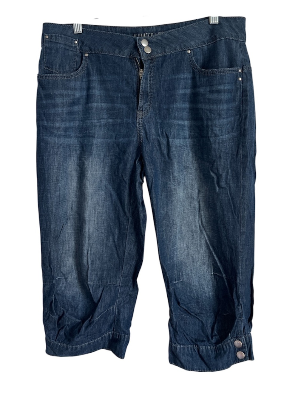 Jennifer Lopez Dark Blue Denim Bermuda Shorts